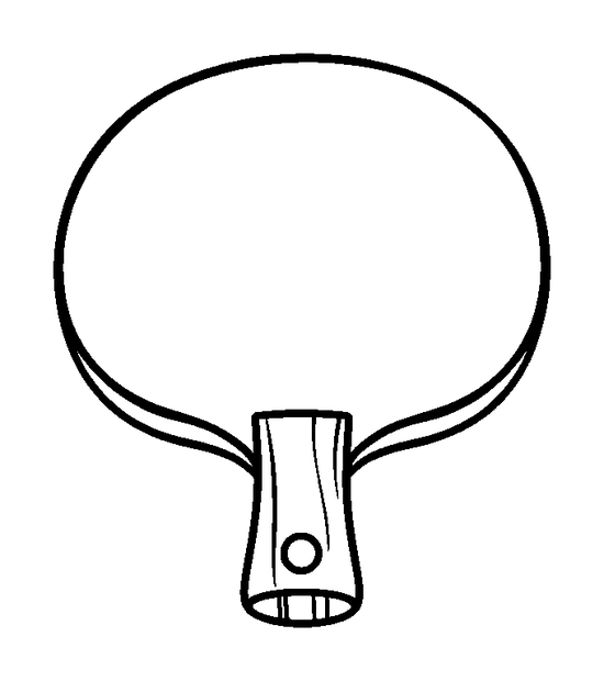 Table Tennis Paddle colouring page — free printable for kids