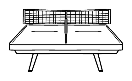Table Tennis Colouring Page (Kids, Standard)