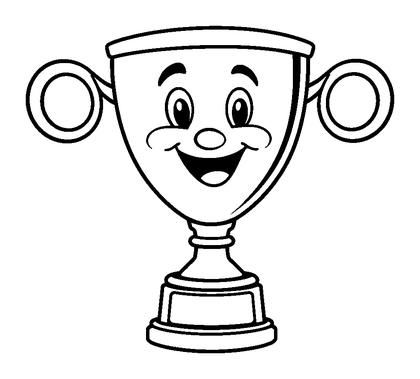 Trophy Colouring Page (Kids, Bold & Easy)