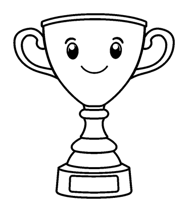 Trophy Colouring Page (Kids, Bold & Easy)