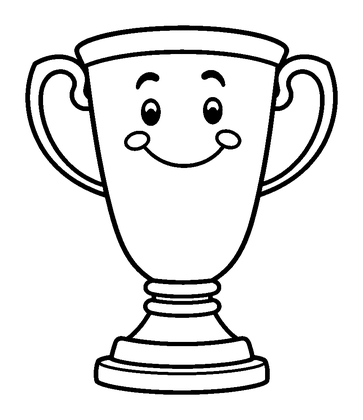 Trophy Colouring Page (Toddler, Bold & Easy)