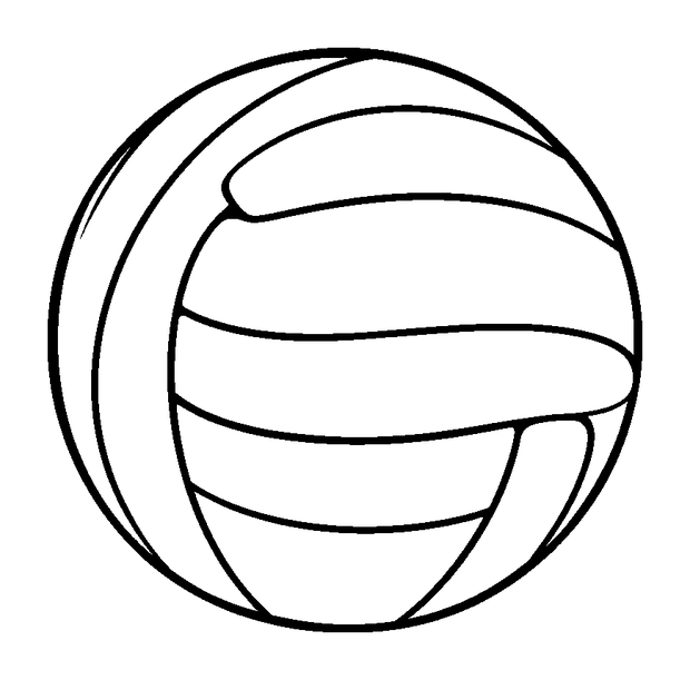Volleyball colouring page — free printable for kids