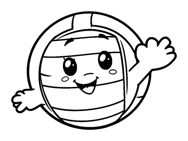 Water Polo colouring page — free printable for kids