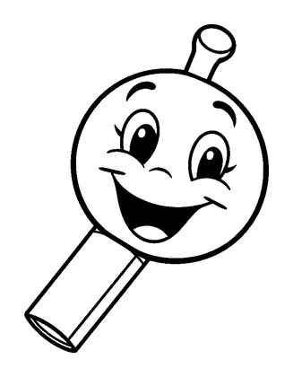 Whistle Colouring Page (Kids, Bold & Easy)