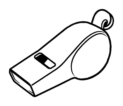 Whistle Colouring Page (Kids, Bold & Easy)