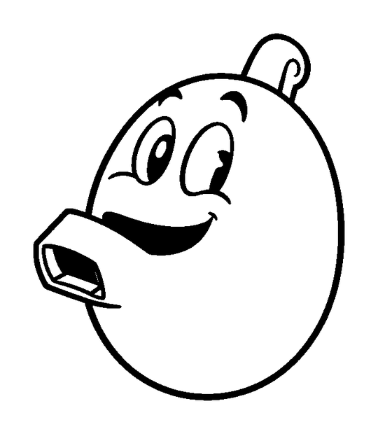 Whistle colouring page — free printable for toddlers
