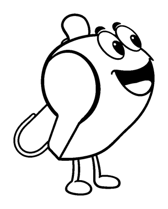Whistle Colouring Page (Toddler, Bold & Easy)