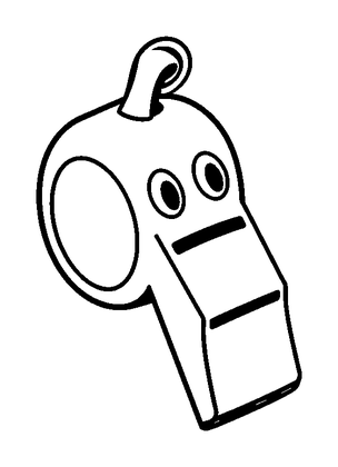 Whistle Colouring Page (Toddler, Bold & Easy)
