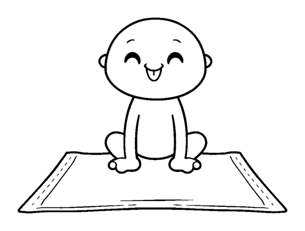 Yoga Mat colouring page — free printable for kids