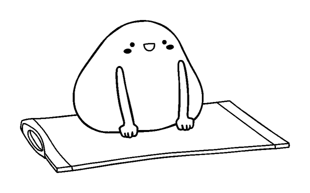 Yoga Mat colouring page — free printable for toddlers