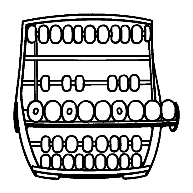 Abacus Toy colouring page — free printable for kids