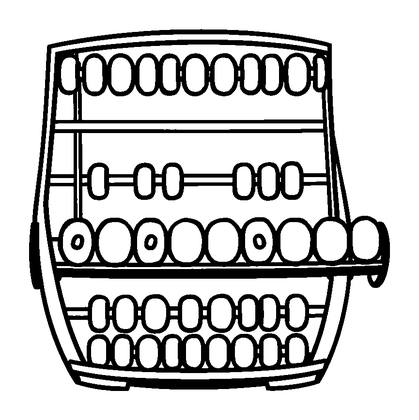 Abacus Toy Colouring Page (Kids, Bold & Easy)