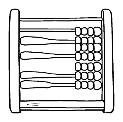 Abacus Toy Colouring Page (Kids, Standard)