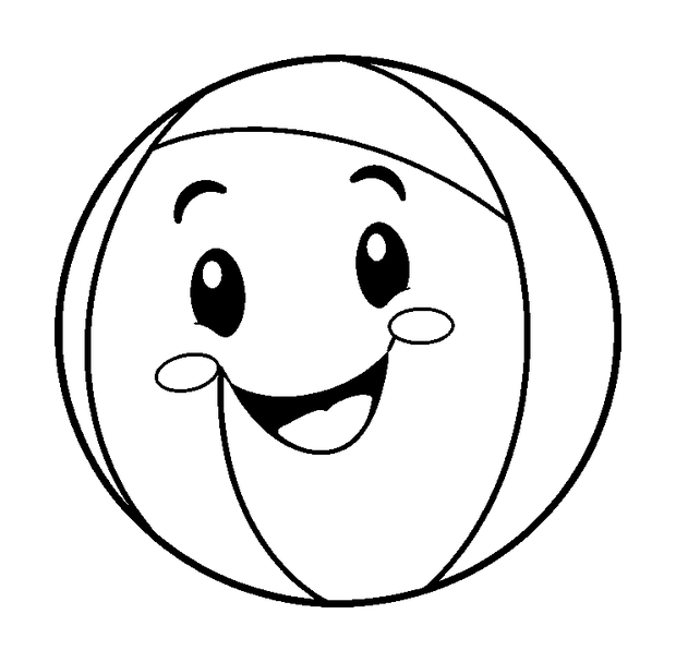 Beach Ball colouring page — free printable for kids