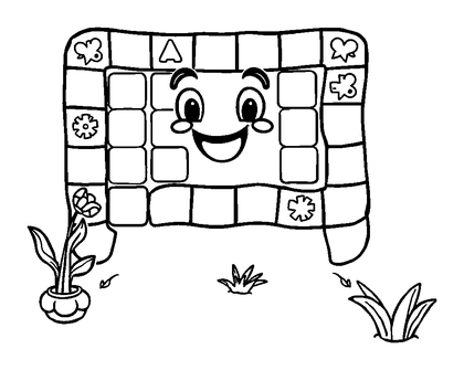Board Game Colouring Page (Kids, Bold & Easy)