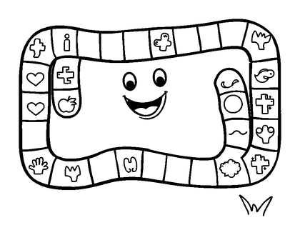 Board Game Colouring Page (Kids, Standard)