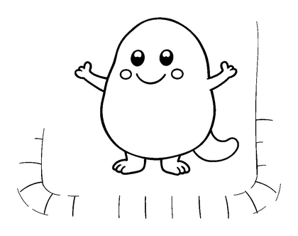Board Game Colouring Page (Toddler, Bold & Easy)