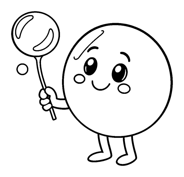 Bubble Wand colouring page — free printable for toddlers