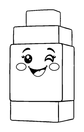 Building Blocks Colouring Page (Toddler, Bold & Easy)