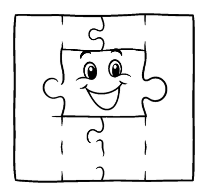 Jigsaw Piece Colouring Page (Kids, Standard)
