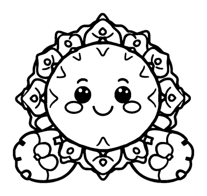 Kaleidoscope Toy Colouring Page (Toddler, Bold & Easy)