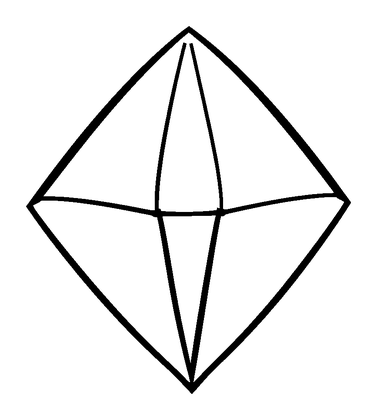 Kite Diamond Colouring Page (Kids, Bold & Easy)