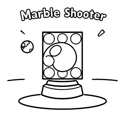 Marble Shooter Game Colouring Page (Kids, Standard)