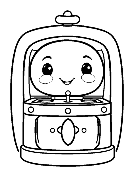 Music Box Toy colouring page — free printable for kids