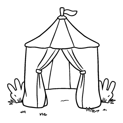 Play Tent Colouring Page (Kids, Standard)