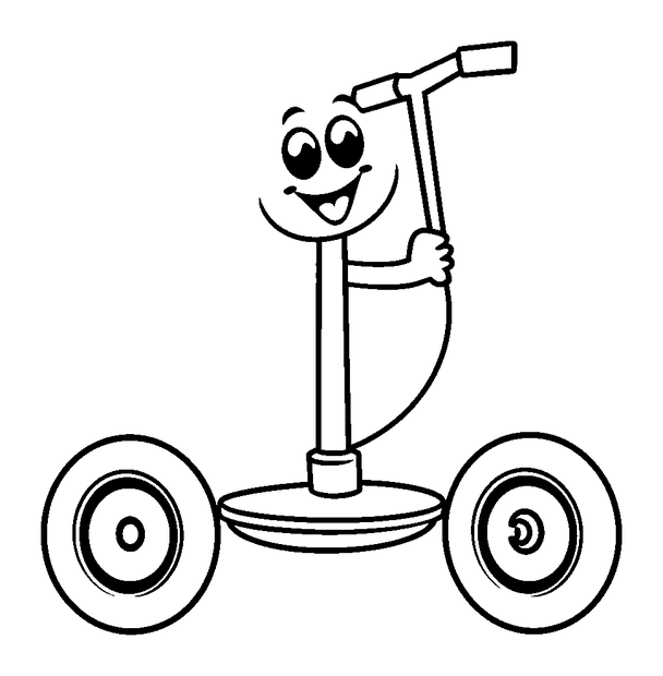 Pogo Stick colouring page — free printable for toddlers