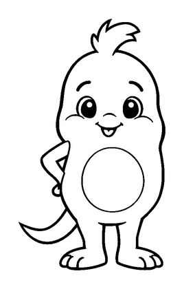 Poseable Figure Colouring Page (Kids, Bold & Easy)