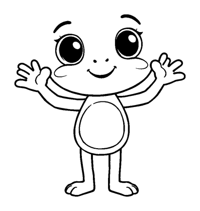Poseable Figure Colouring Page (Kids, Standard)