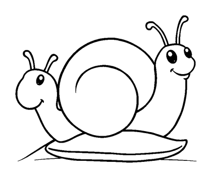 Pull Along Snail Colouring Page (Kids, Bold & Easy)