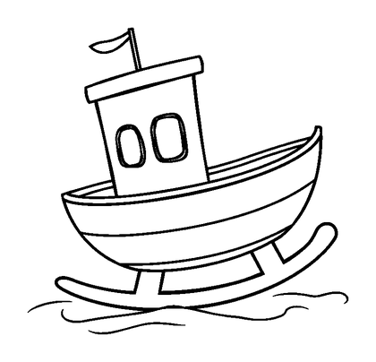 Rocking Boat Colouring Page (Kids, Standard)