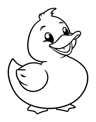 Rubber Duck Colouring Page (Kids, Standard)