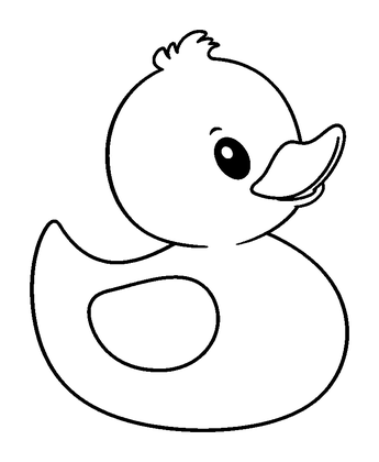 Rubber Duck Colouring Page (Kids, Standard)