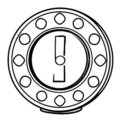 Spinning Coin Colouring Page (Kids, Bold & Easy)