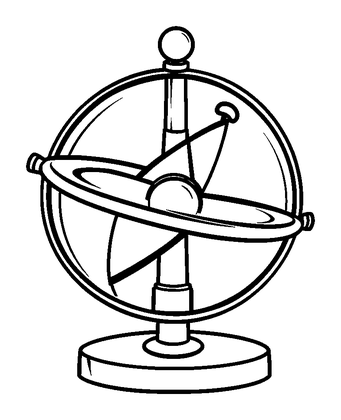 Spinning Gyroscope Colouring Page (Kids, Standard)