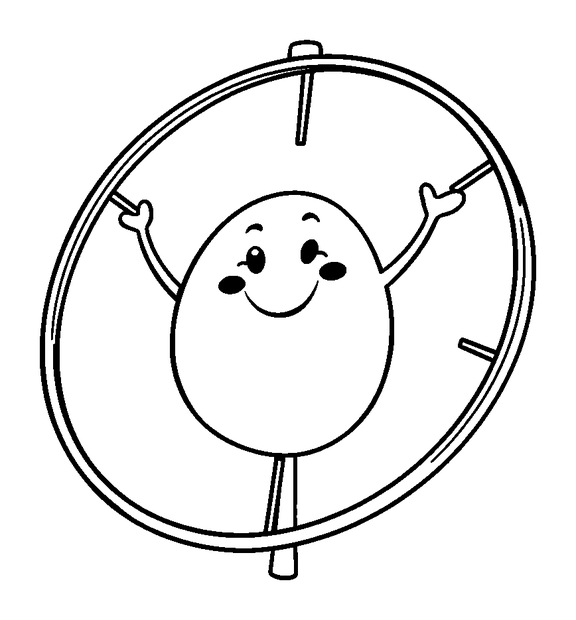 Spinning Hoop colouring page — free printable for toddlers