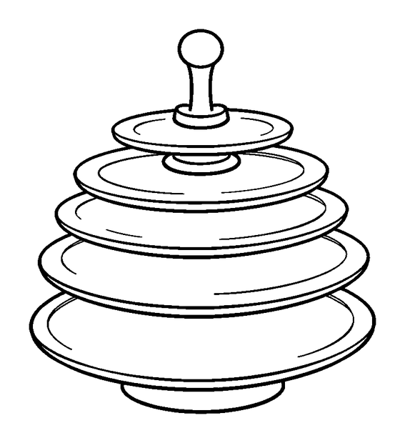 Spinning Plate Stack colouring page — free printable for kids