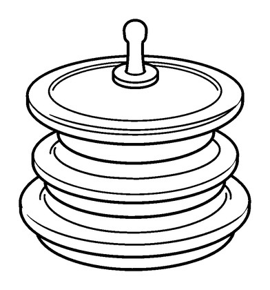 Spinning Plate Stack Colouring Page (Toddler, Bold & Easy)