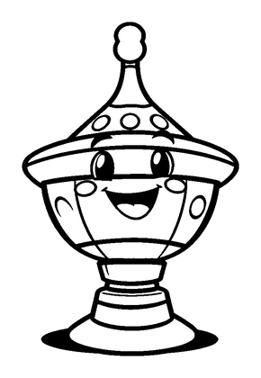Spinning Top Colouring Page (Kids, Bold & Easy)