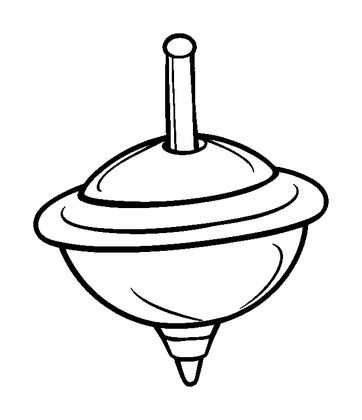 Spinning Top Colouring Page (Kids, Standard)