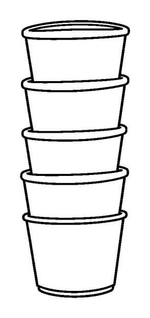 Stacking Cups colouring page — free printable for kids