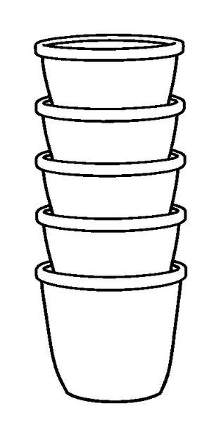 Stacking Cups colouring page — free printable for kids