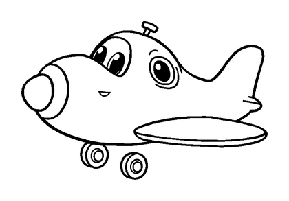 Toy Aeroplane Colouring Page (Kids, Standard)