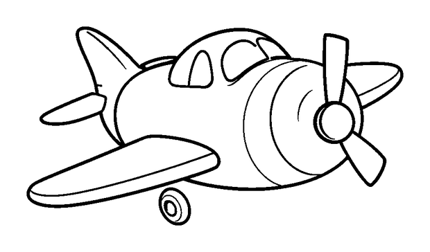 Toy Aeroplane colouring page — free printable for toddlers