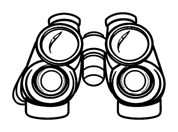 Toy Binoculars Adventure colouring page — free printable for toddlers