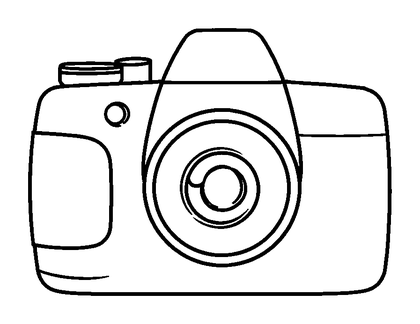 Toy Camera Colouring Page (Toddler, Bold & Easy)