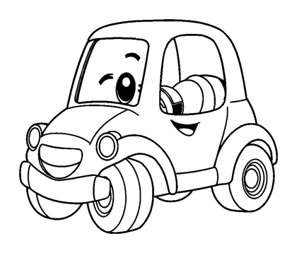 Toy Car Colouring Page (Kids, Bold & Easy)
